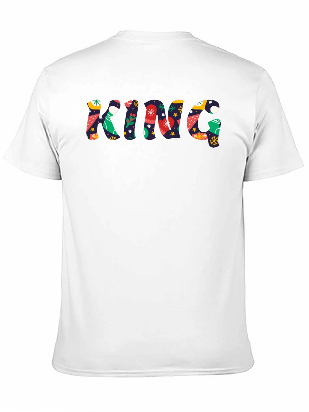 Festive King Graphic Tee - Holiday Season Apparel