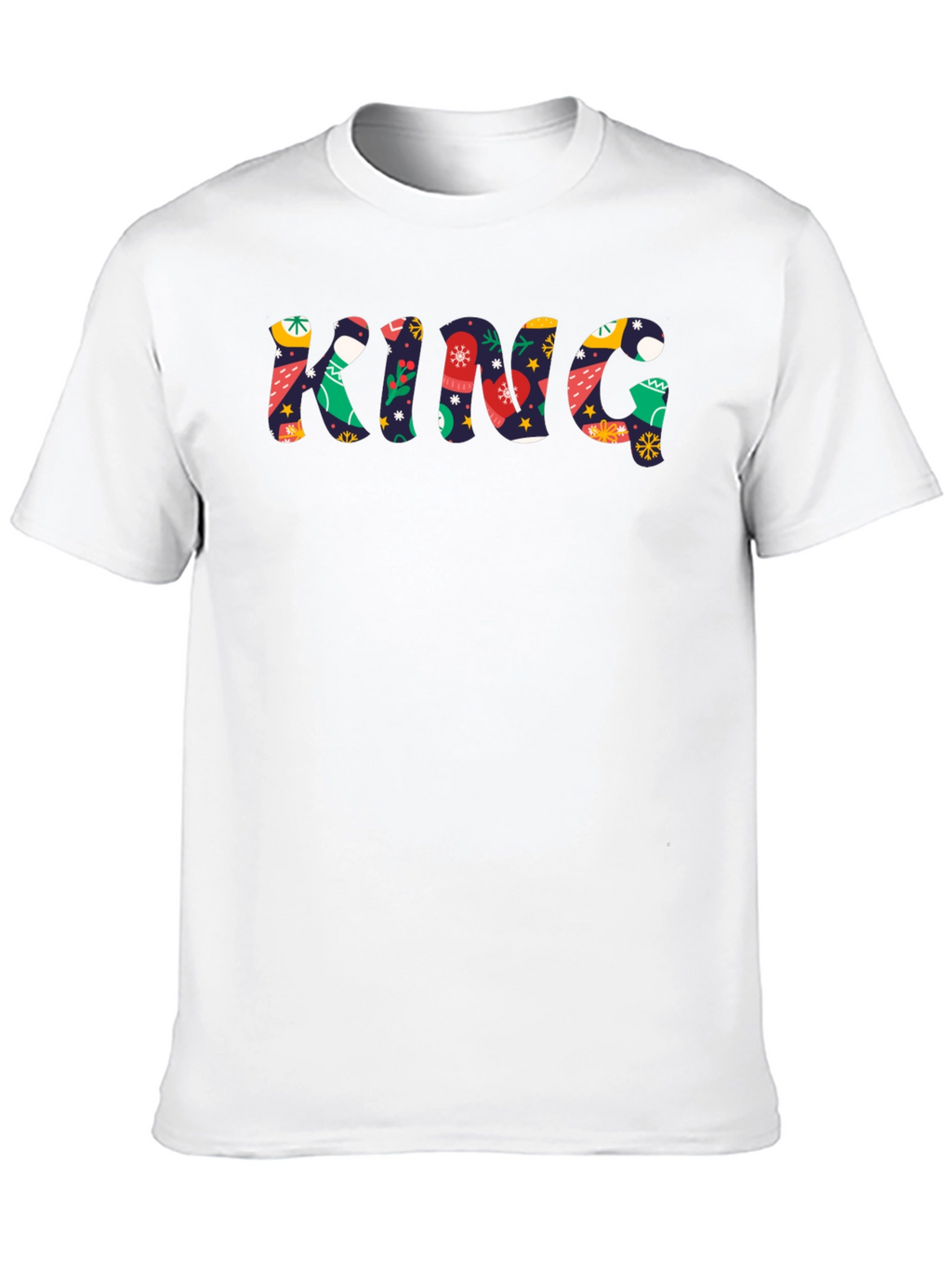 Festive King Graphic Tee - Holiday Season Apparel