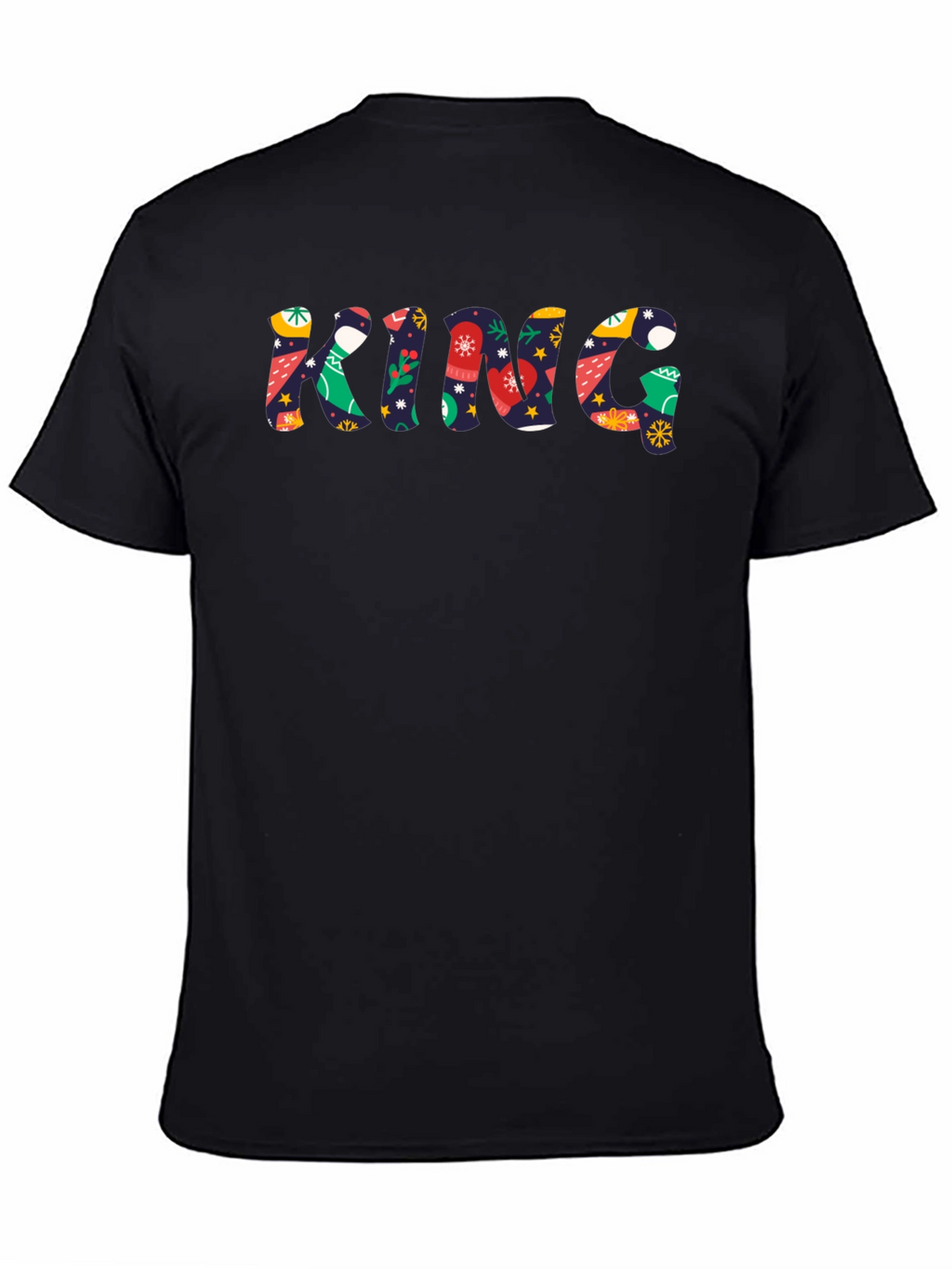 Festive King Graphic Tee - Holiday Season Apparel