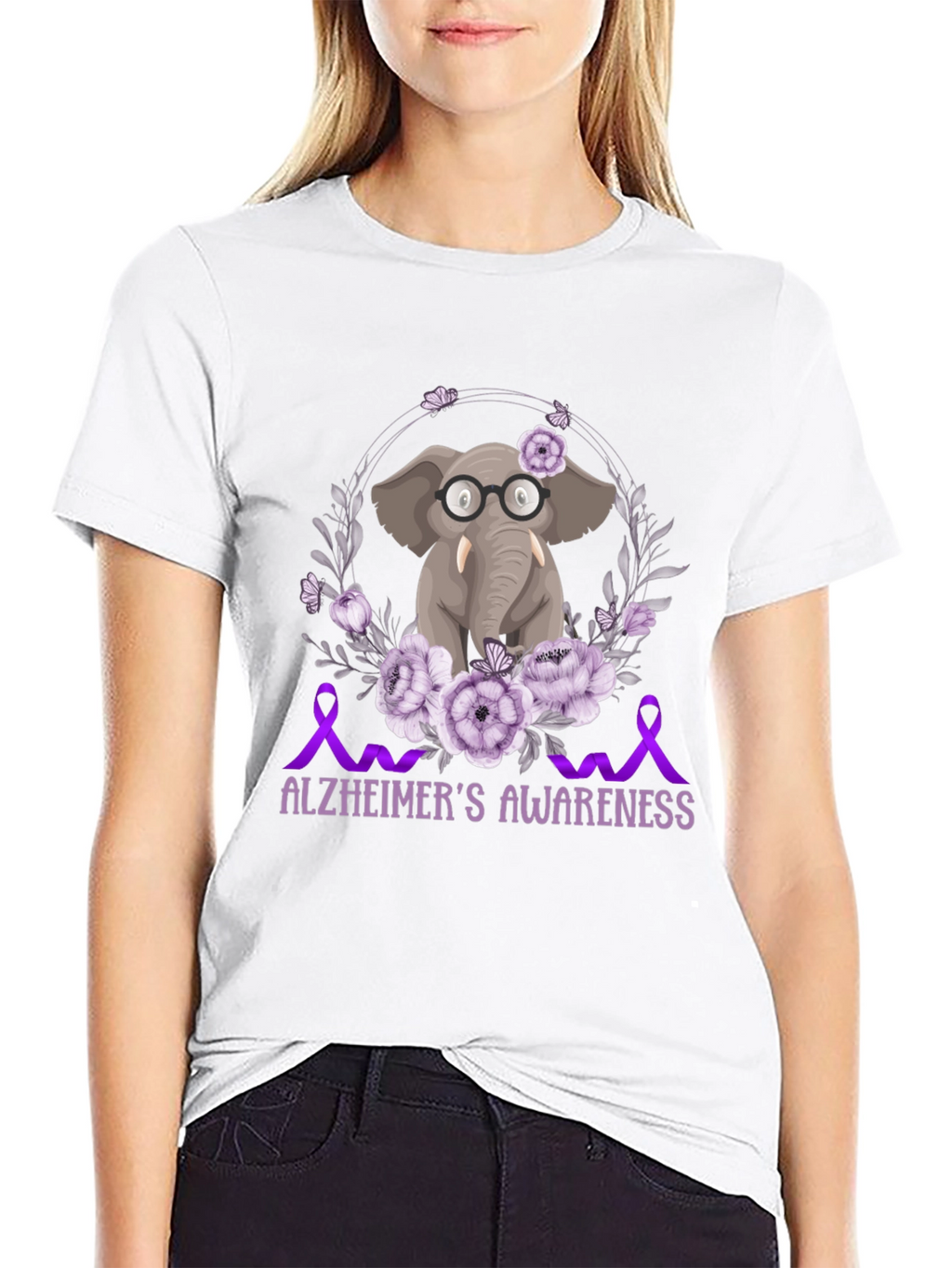 Alzheimers Awareness Elephant T-Shirt