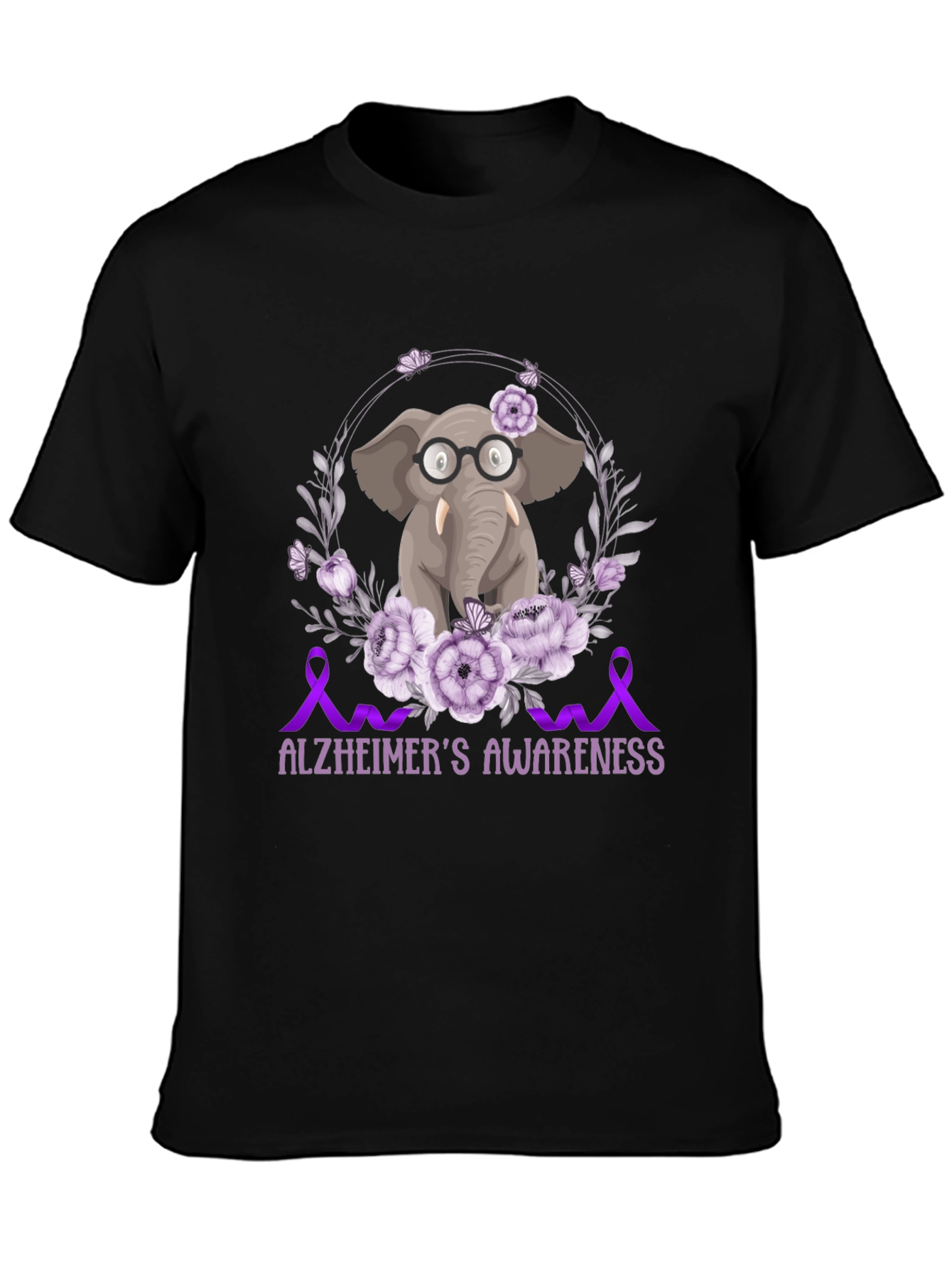 Alzheimers Awareness Elephant T-Shirt