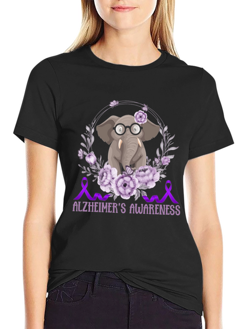 Alzheimers Awareness Elephant T-Shirt