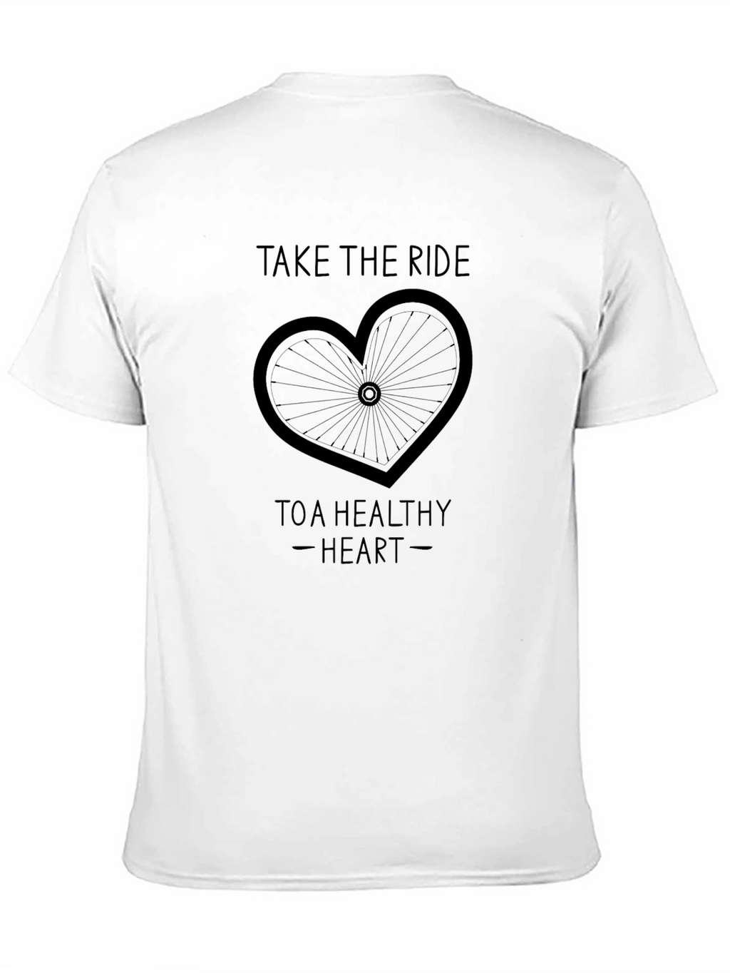 Take the Ride to a Healthy Heart Black T-Shirt