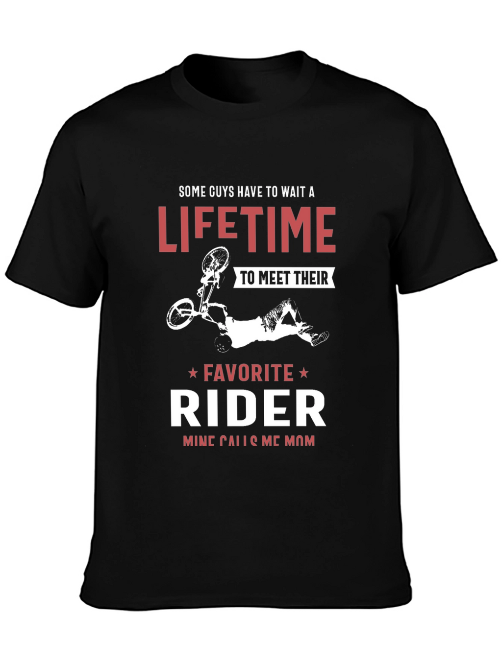 Moms Favorite Rider Black Graphic Tee