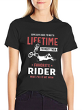 Moms Favorite Rider Black Graphic Tee
