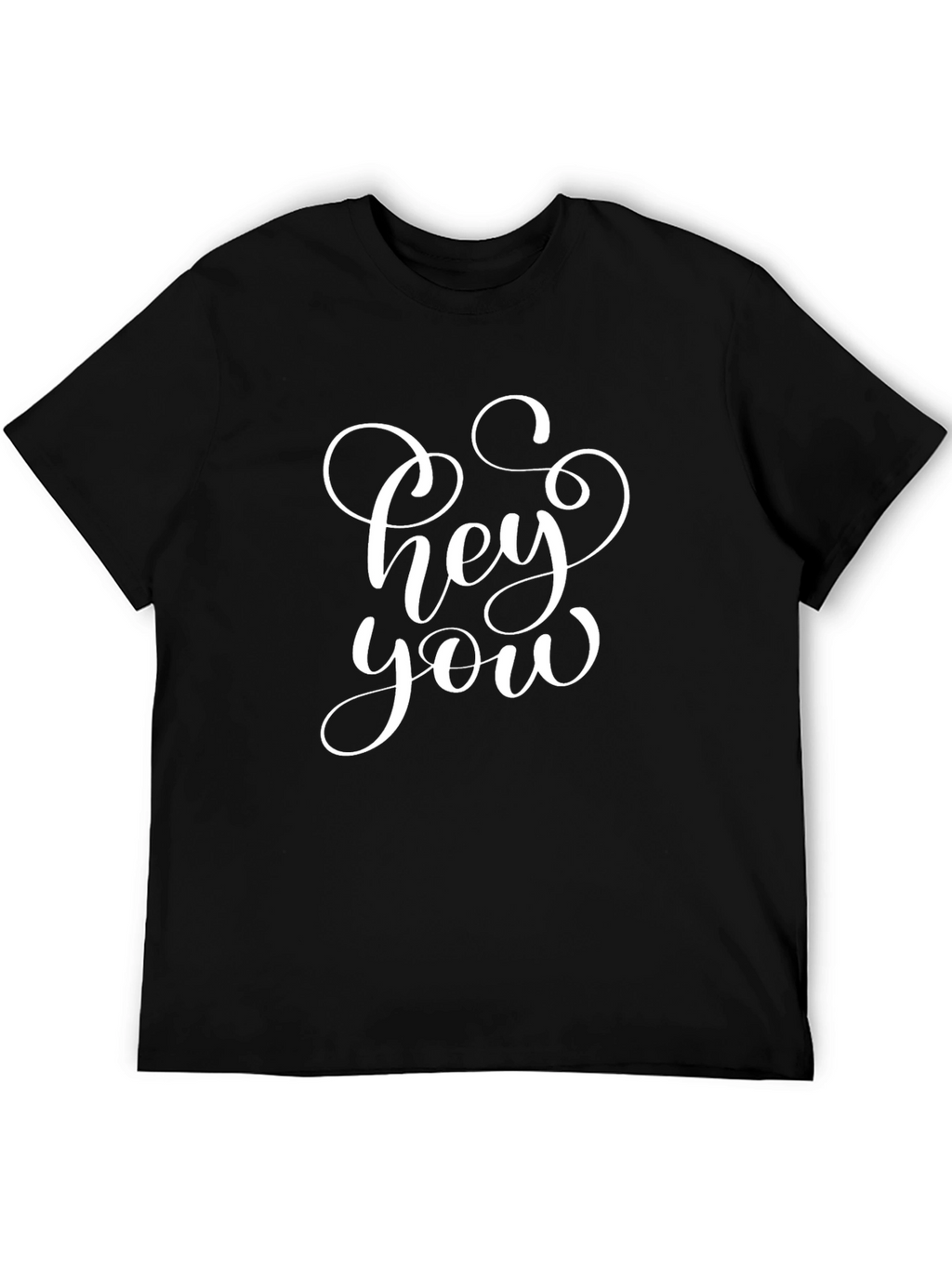 Hey You Graphic Print Black T-Shirt
