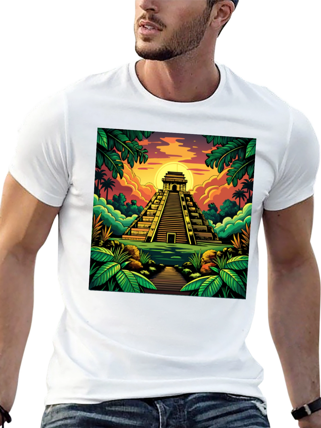 Mayan Pyramid T-Shirt: Tropical Adventure