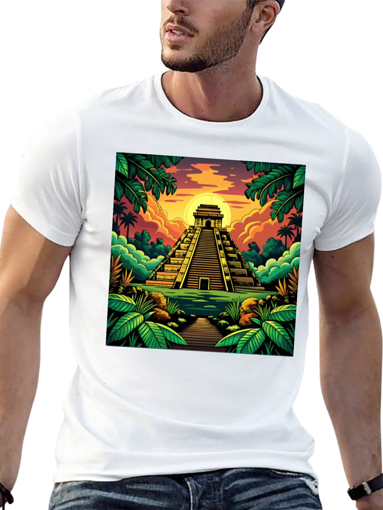 Mayan Pyramid T-Shirt: Tropical Adventure