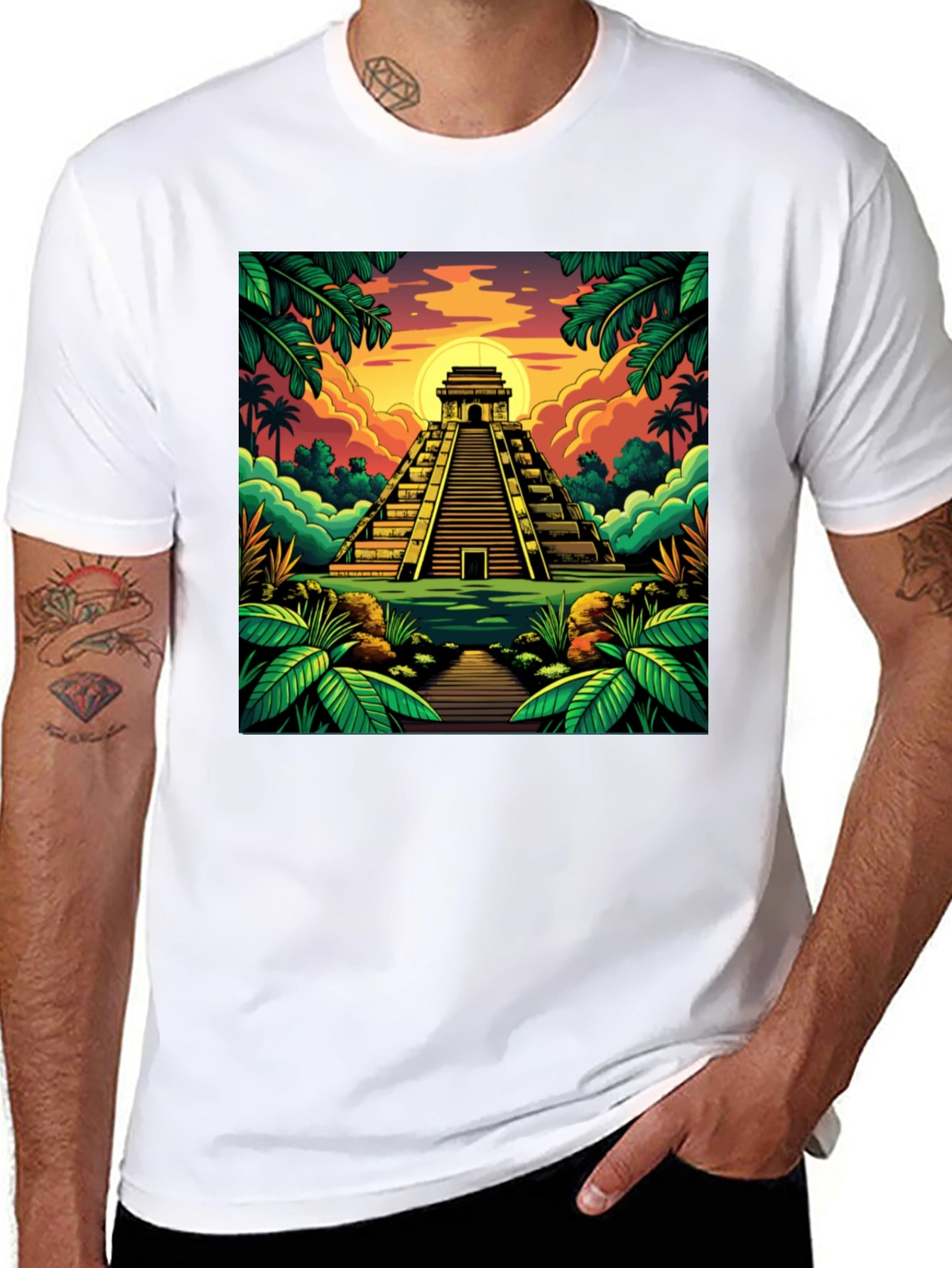 Mayan Pyramid T-Shirt: Tropical Adventure