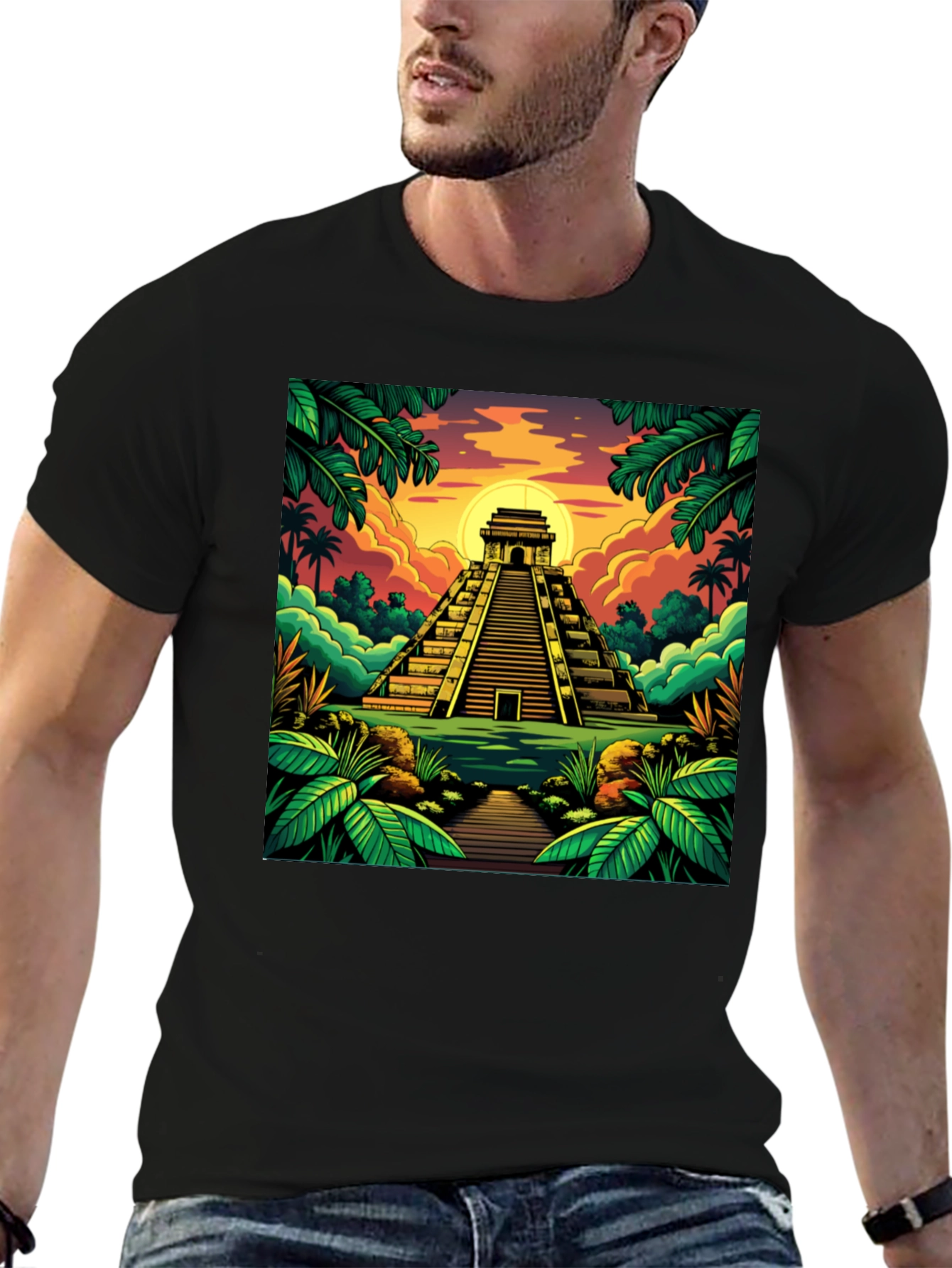Mayan Pyramid T-Shirt: Tropical Adventure
