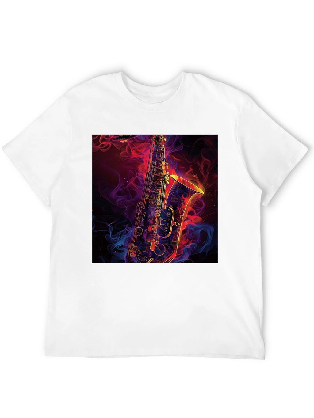 Saxophone Graphic Black T-Shirt - Musical Style