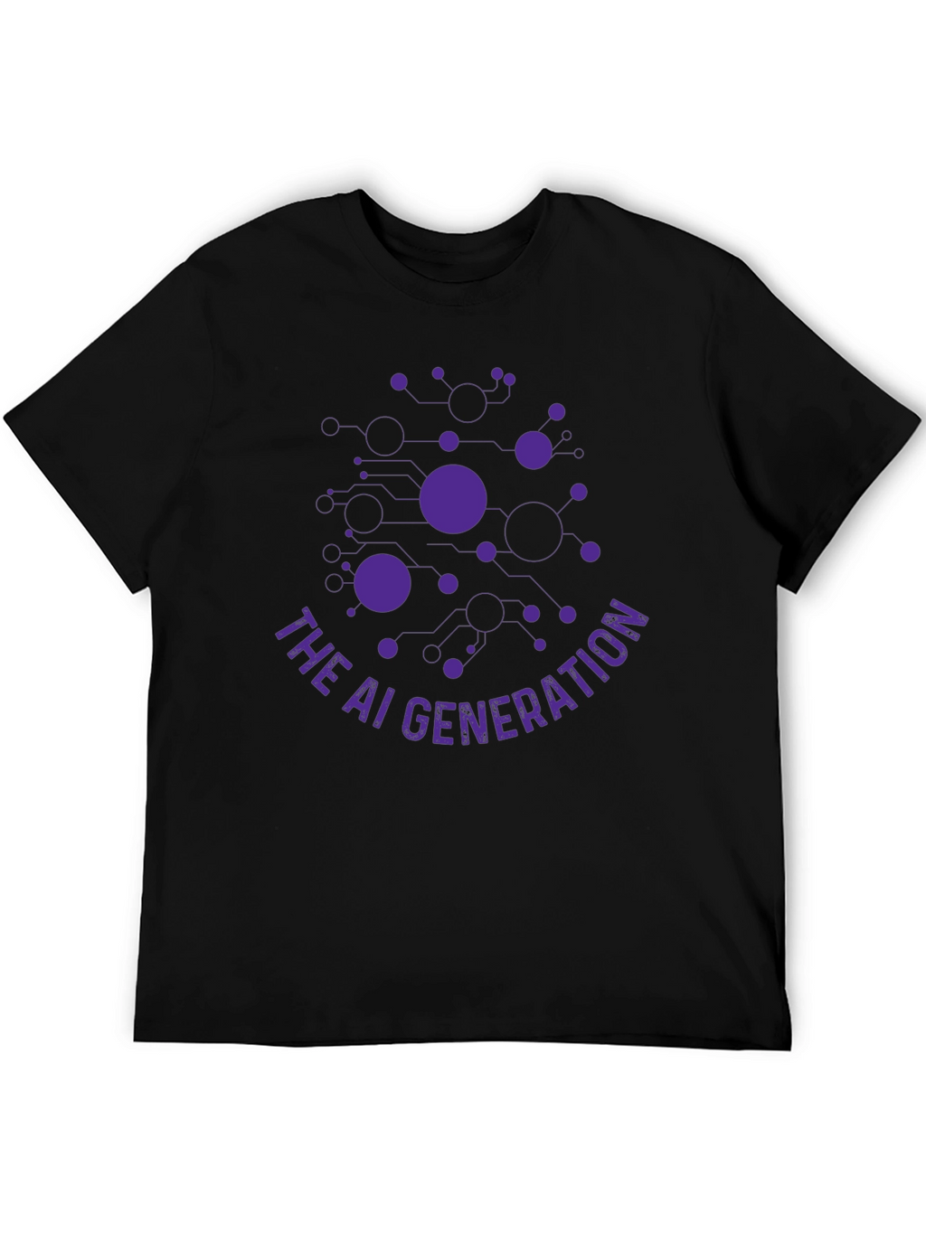 The AI Generation Black Graphic T-Shirt
