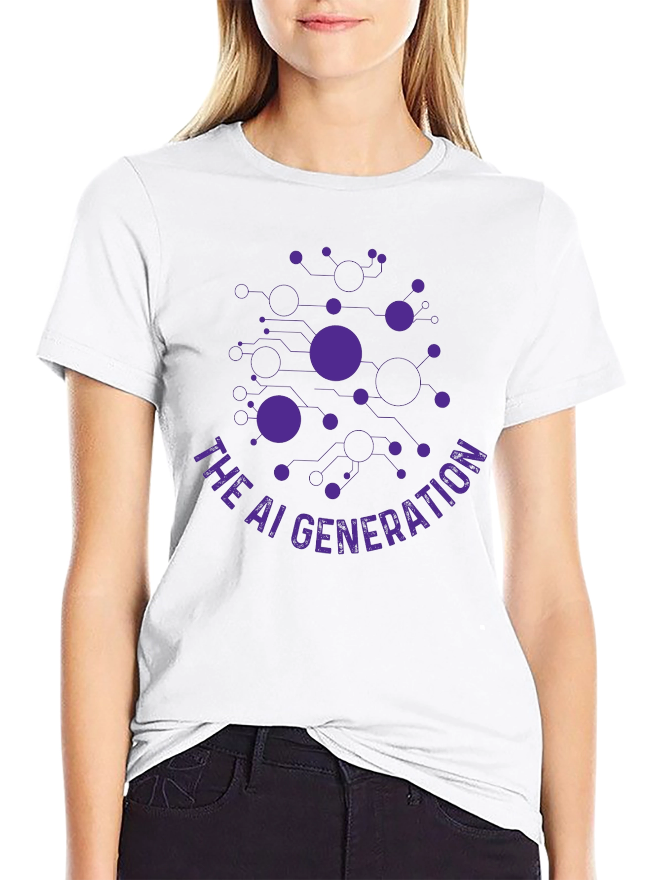 The AI Generation Black Graphic T-Shirt