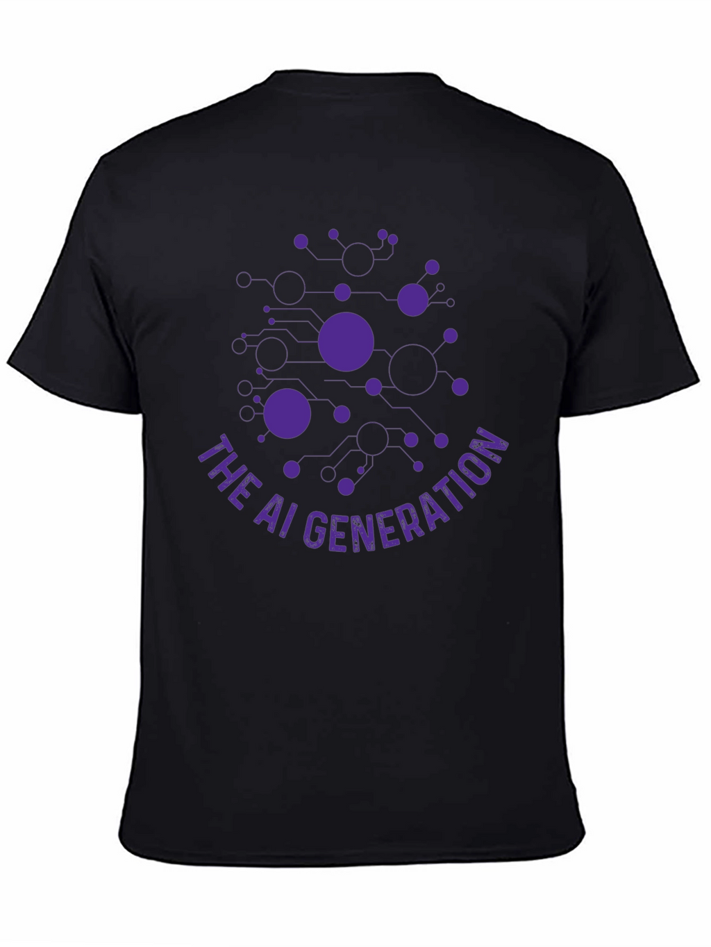 The AI Generation Black Graphic T-Shirt