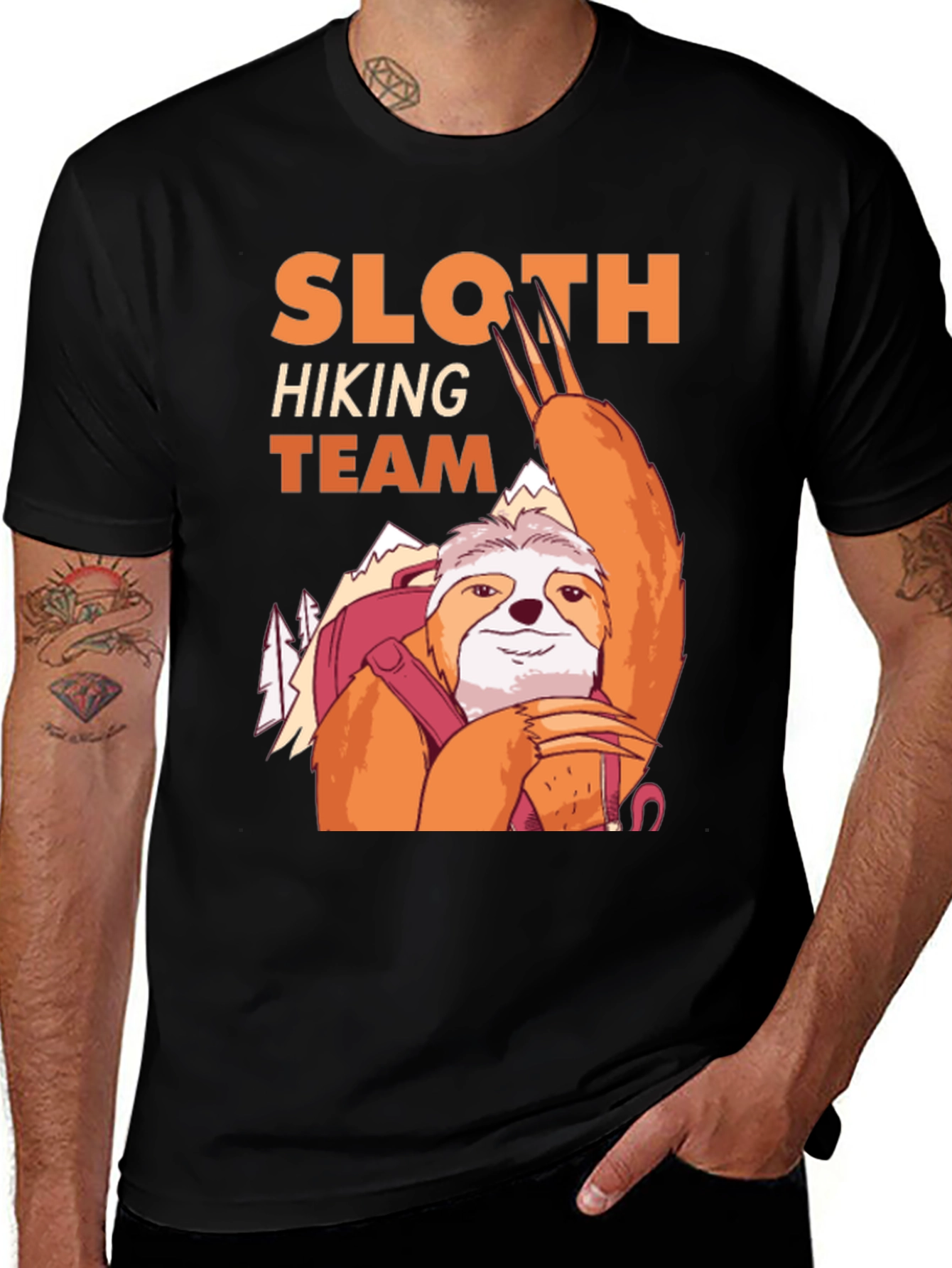 Sloth Hiking Team Graphic Tee - Adventure Ready