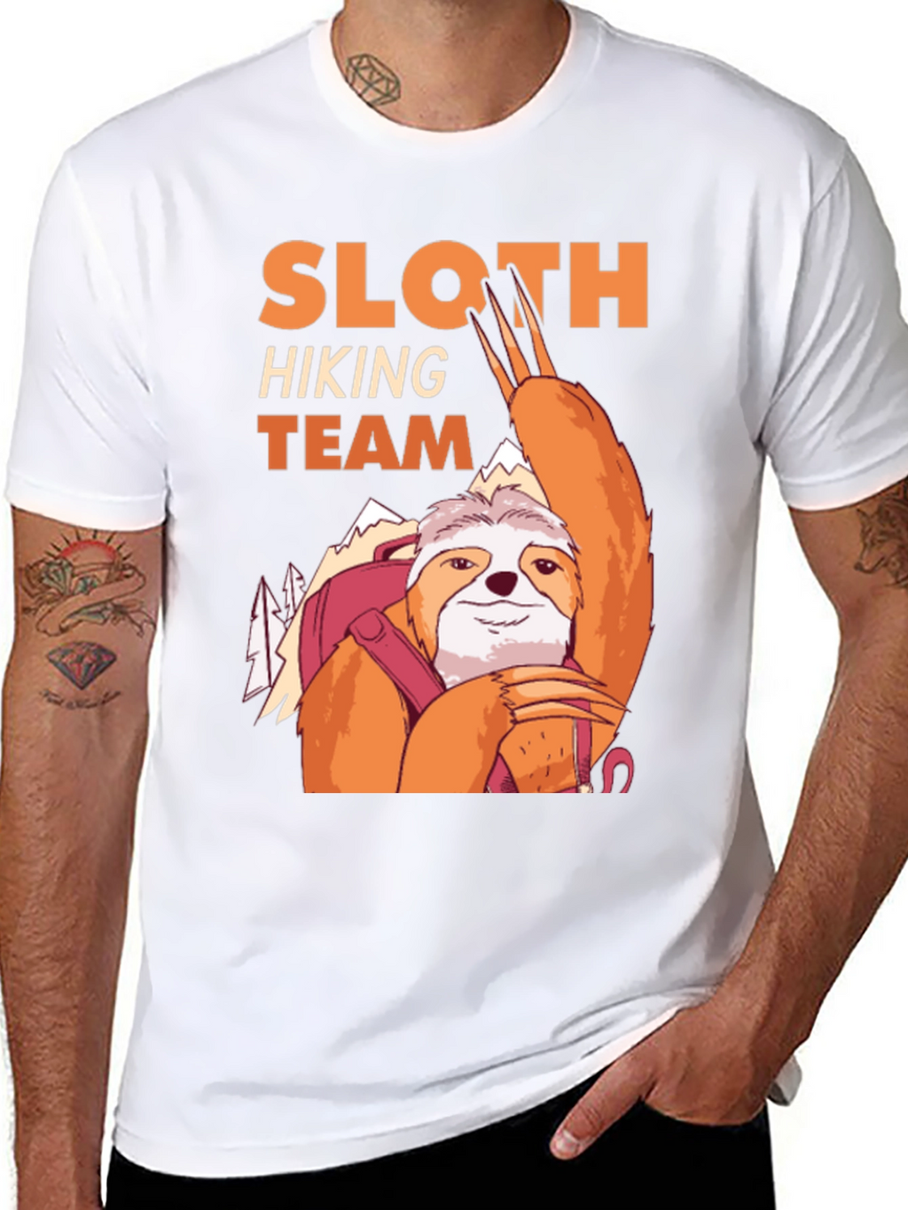 Sloth Hiking Team Graphic Tee - Adventure Ready