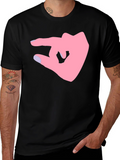 Pinky Promise Graphic Tee - Black Cotton Shirt