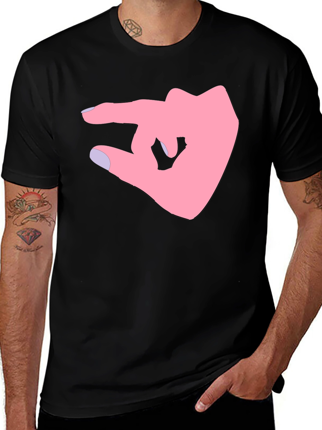 Pinky Promise Graphic Tee - Black Cotton Shirt