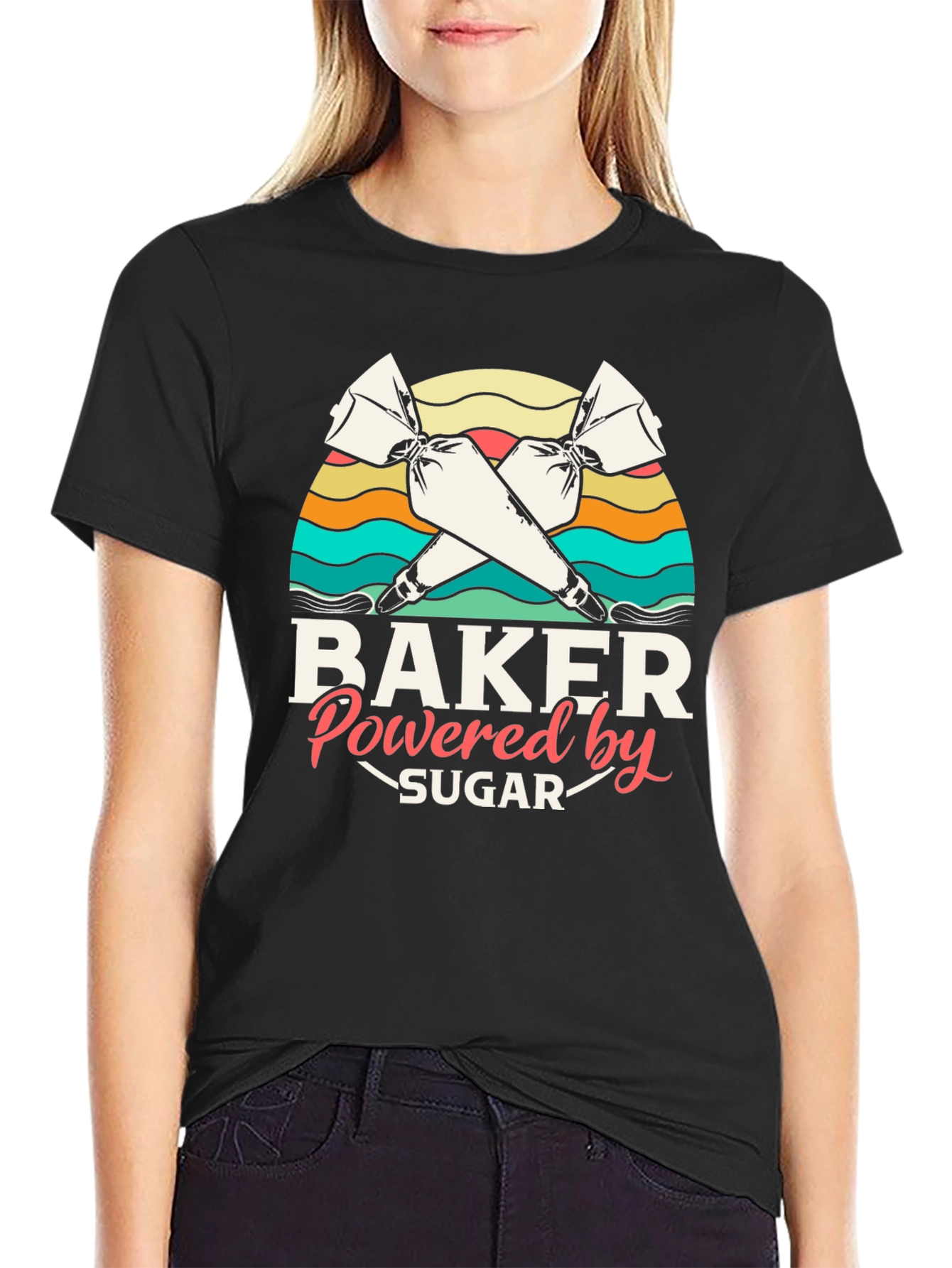 Baker Powered by Sugar Graphic T-Shirt
