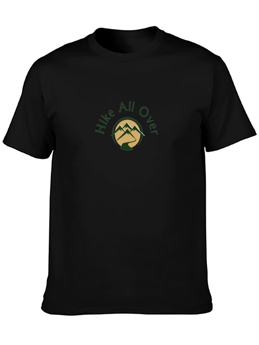 Hike All Over Black T-Shirt - Adventure Apparel