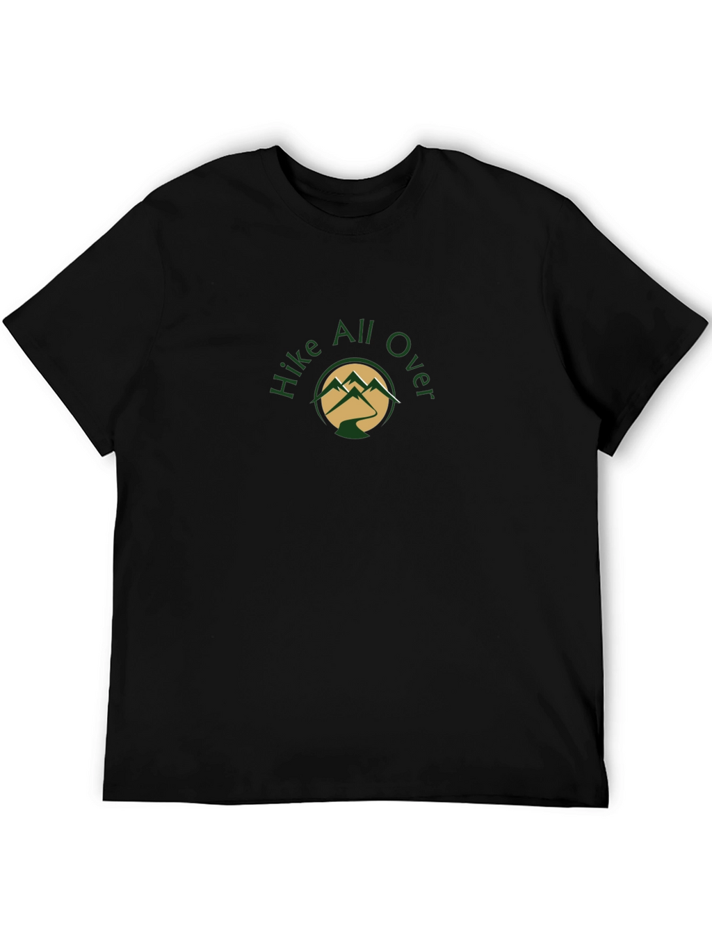 Hike All Over Black T-Shirt - Adventure Apparel