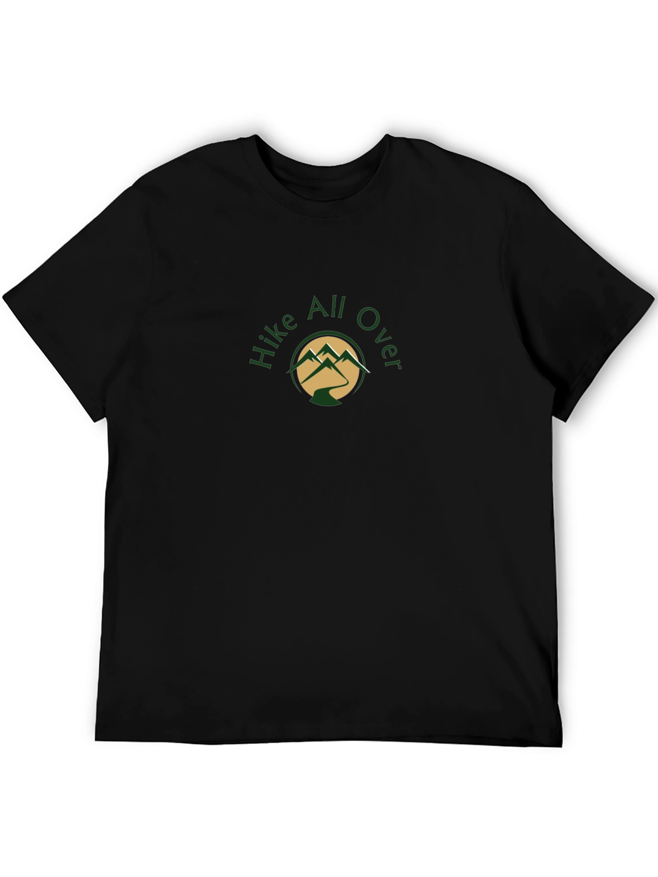 Hike All Over Black T-Shirt - Adventure Apparel