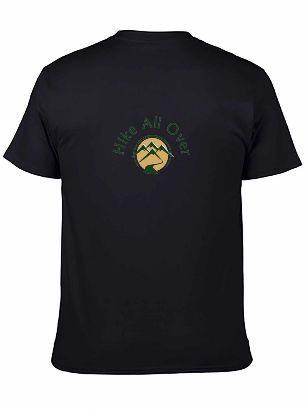 Hike All Over Black T-Shirt - Adventure Apparel