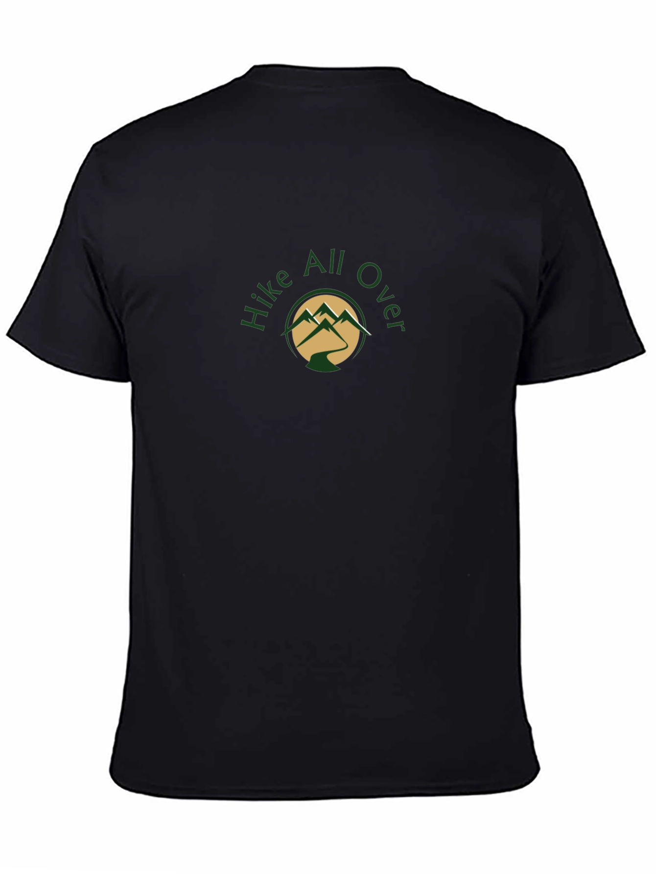 Hike All Over Black T-Shirt - Adventure Apparel
