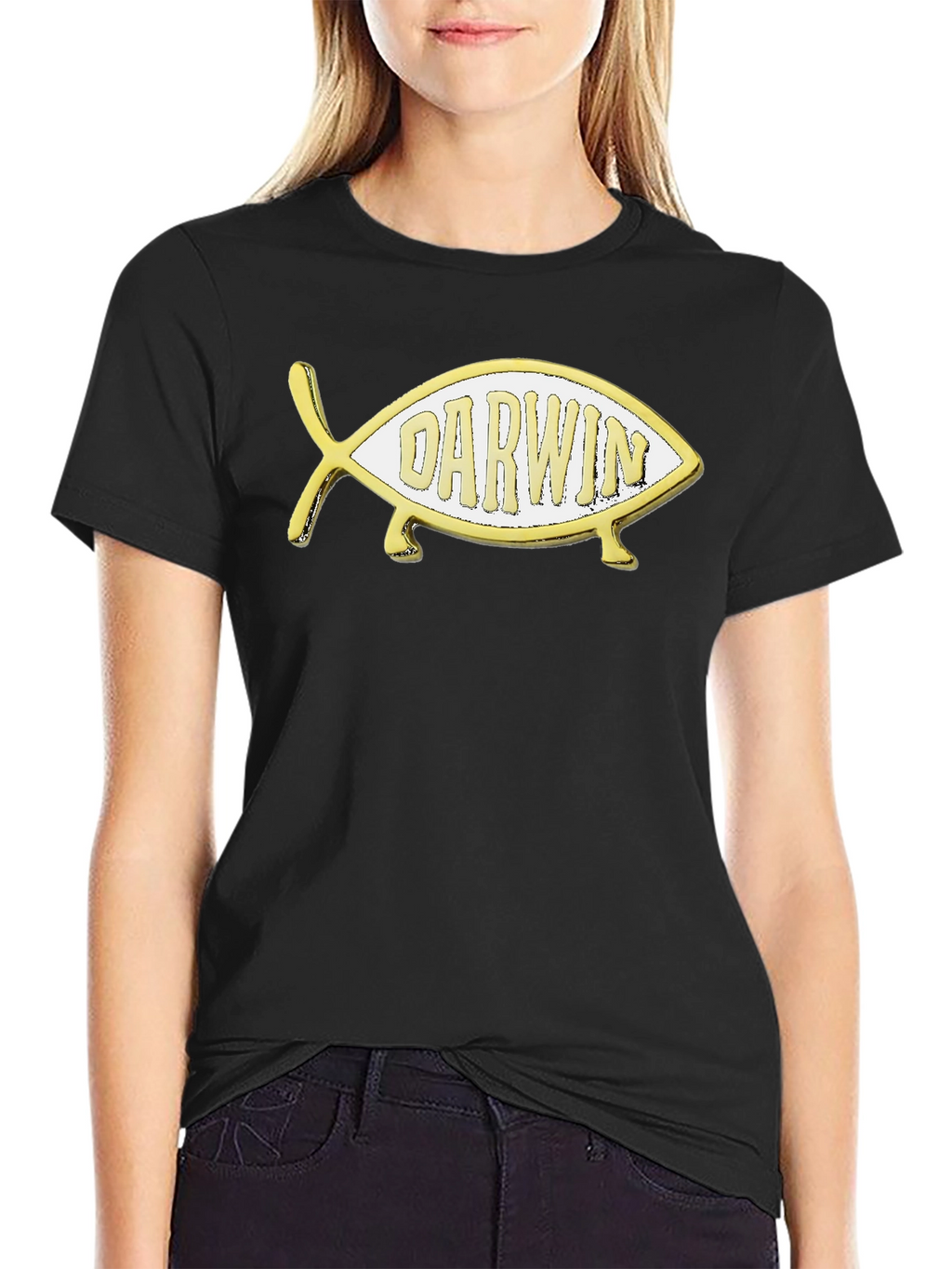 Darwin Fish Graphic Tee - Evolution T-Shirt