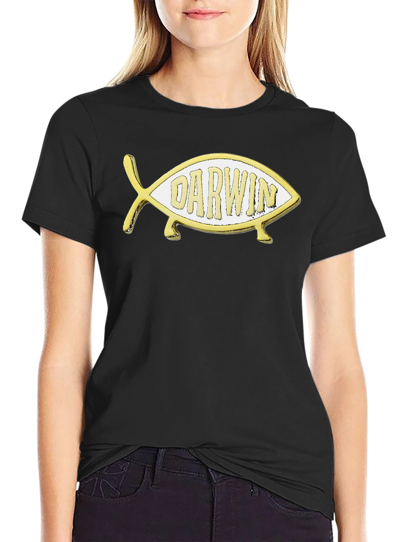 Darwin Fish Graphic Tee - Evolution T-Shirt