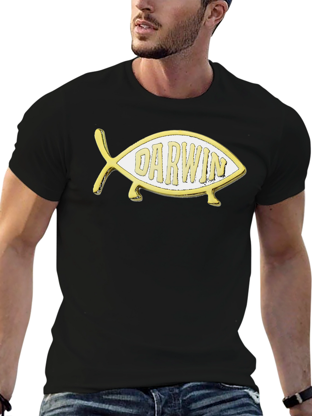 Darwin Fish Graphic Tee - Evolution T-Shirt