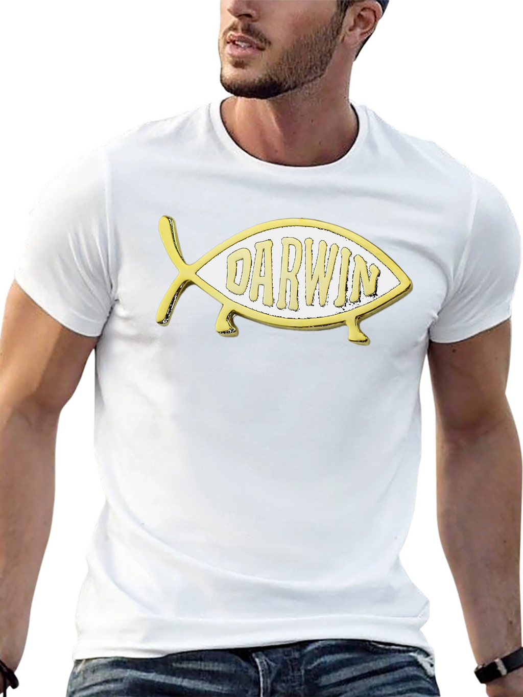 Darwin Fish Graphic Tee - Evolution T-Shirt