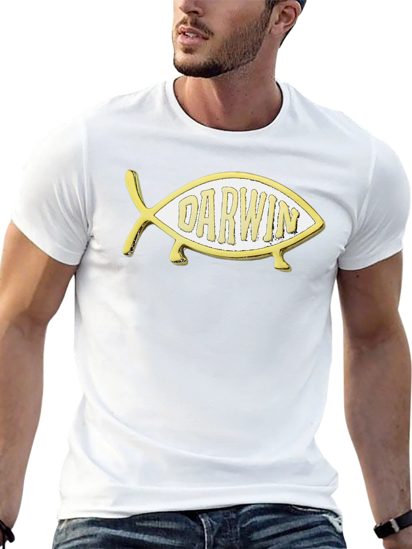 Darwin Fish Graphic Tee - Evolution T-Shirt