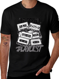 Retro Cassette Tape Old School Playlist T-Shirt