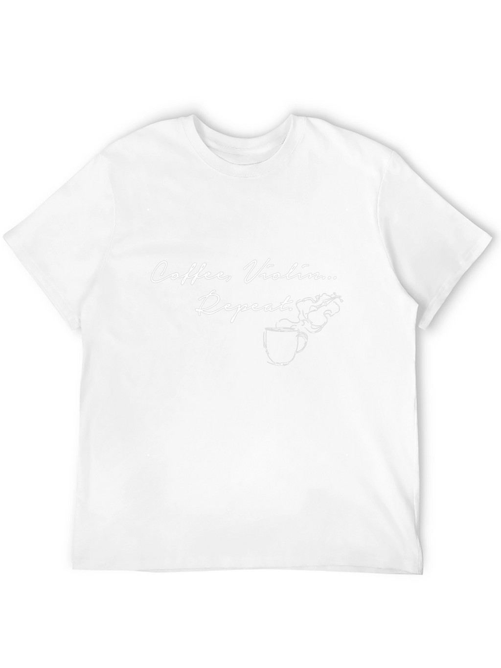 Coffee Violin Repeat Graphic T-Shirt