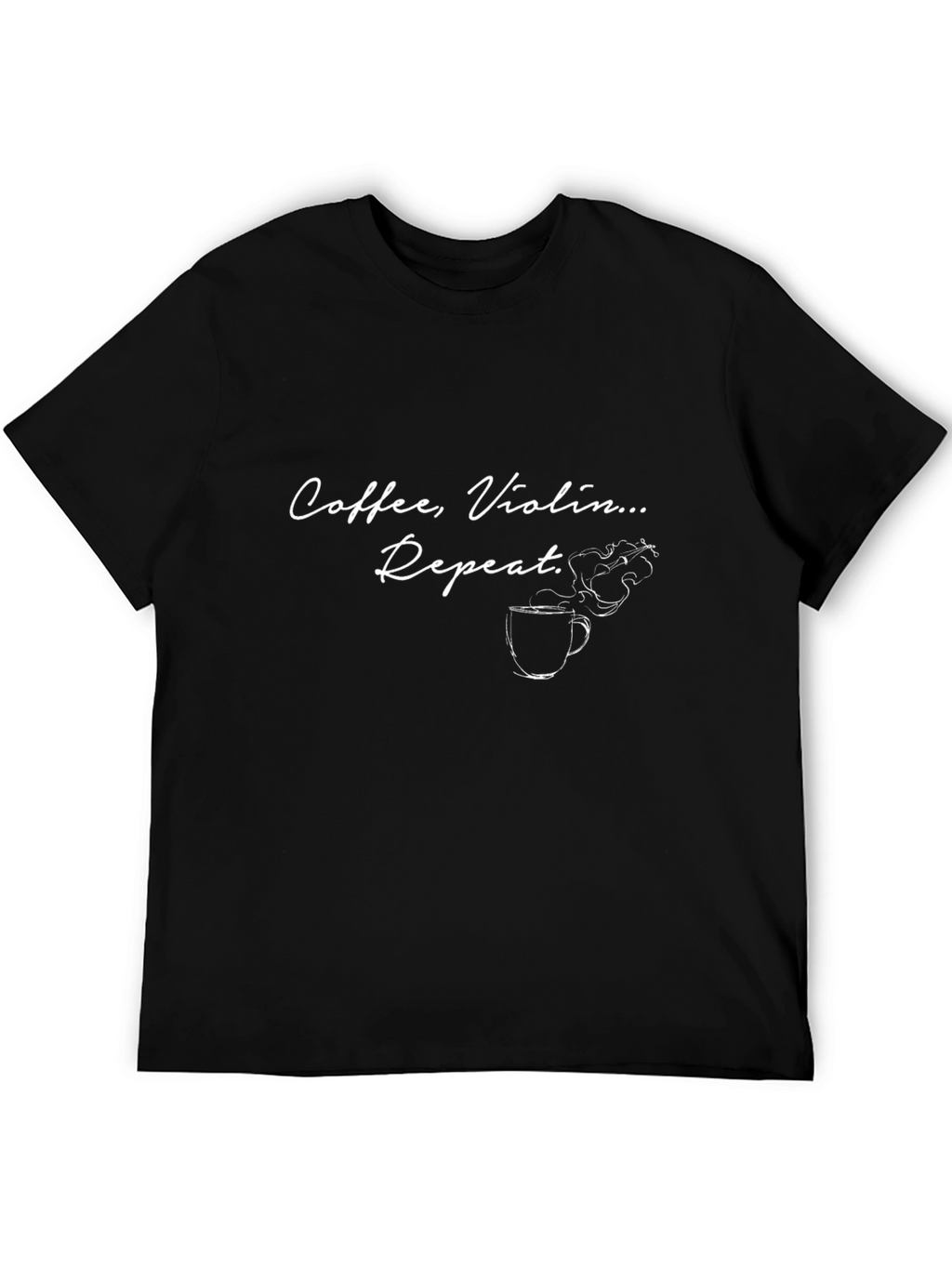 Coffee Violin Repeat Graphic T-Shirt