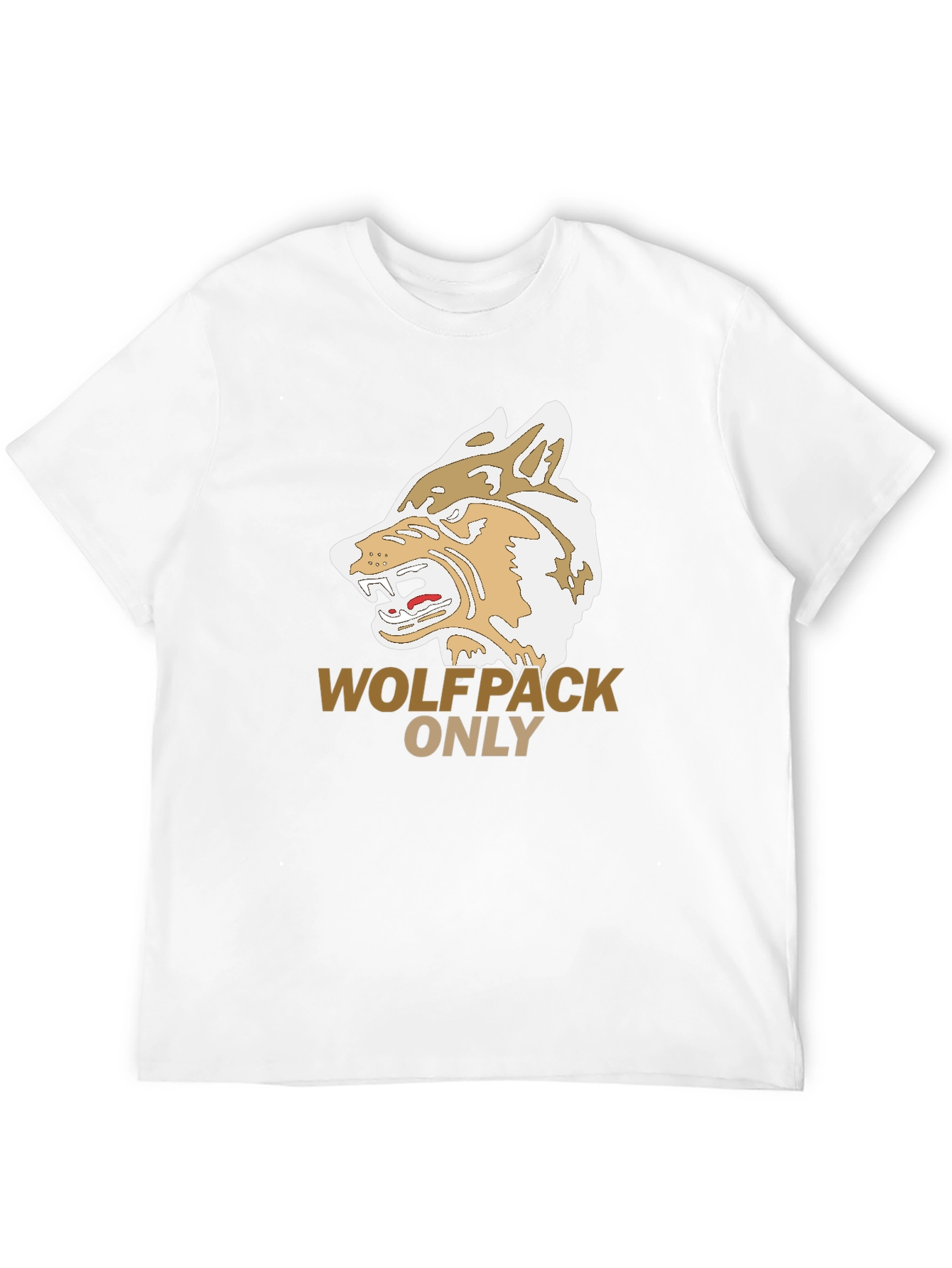 Wolfpack Only Graphic Tee - Black Cotton T-Shirt