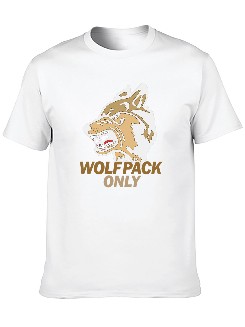 Wolfpack Only Graphic Tee - Black Cotton T-Shirt