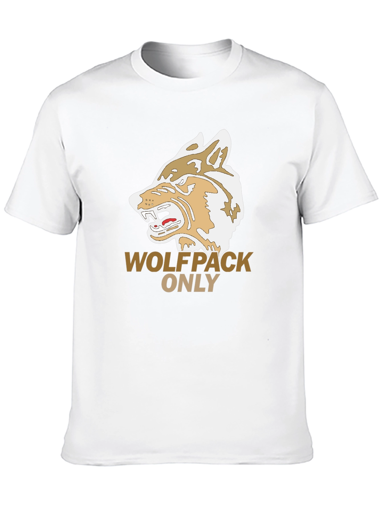Wolfpack Only Graphic Tee - Black Cotton T-Shirt