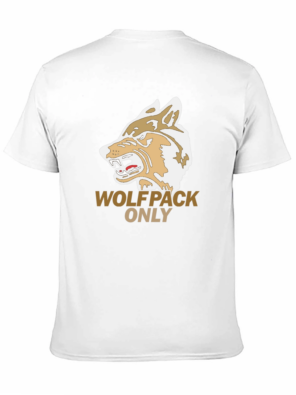 Wolfpack Only Graphic Tee - Black Cotton T-Shirt