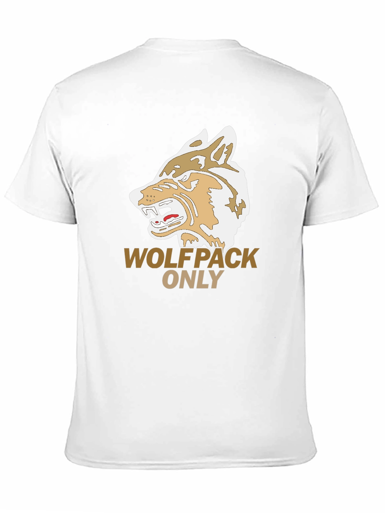 Wolfpack Only Graphic Tee - Black Cotton T-Shirt