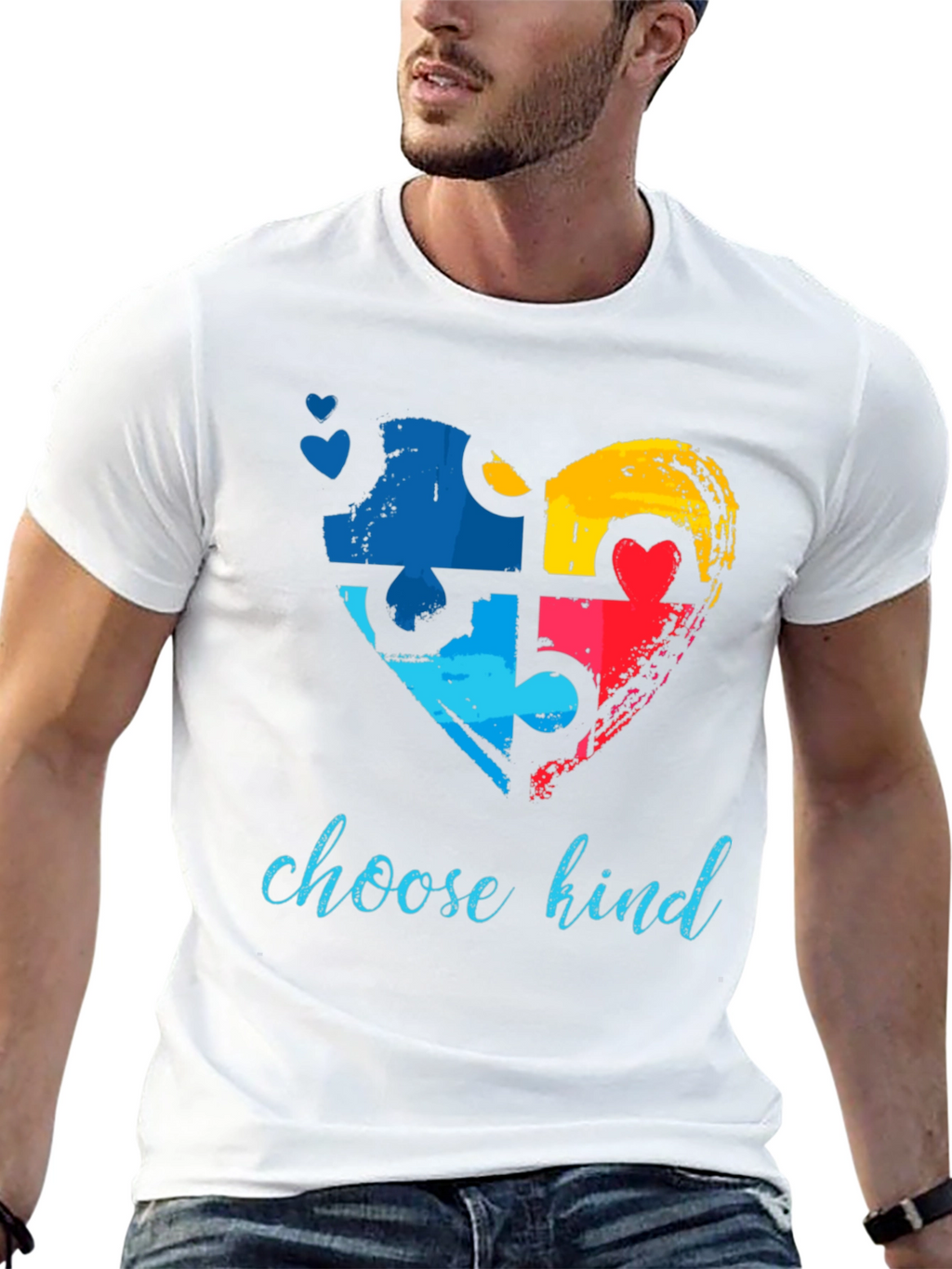 Choose Kind Autism Awareness Puzzle Heart T-Shirt