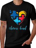 Choose Kind Autism Awareness Puzzle Heart T-Shirt