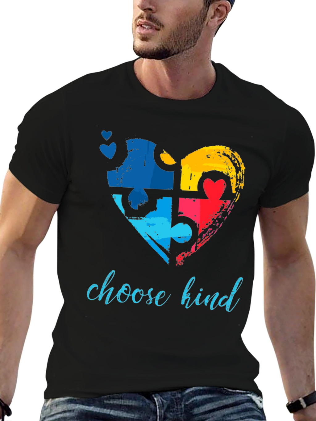 Choose Kind Autism Awareness Puzzle Heart T-Shirt