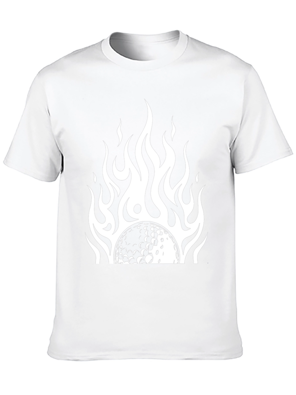 Flaming Golf Ball Black Tee - Stylish & Unique