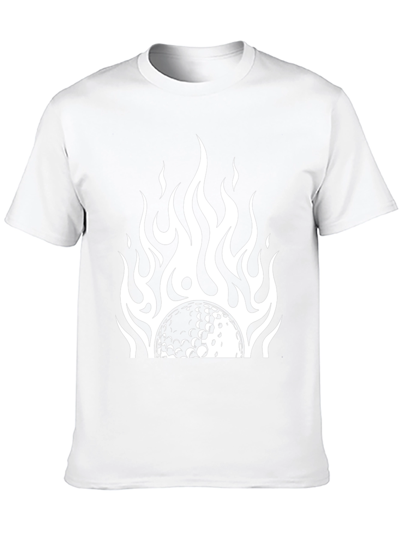 Flaming Golf Ball Black Tee - Stylish & Unique