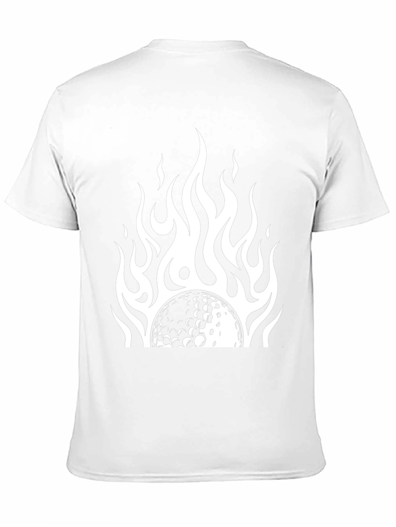 Flaming Golf Ball Black Tee - Stylish & Unique