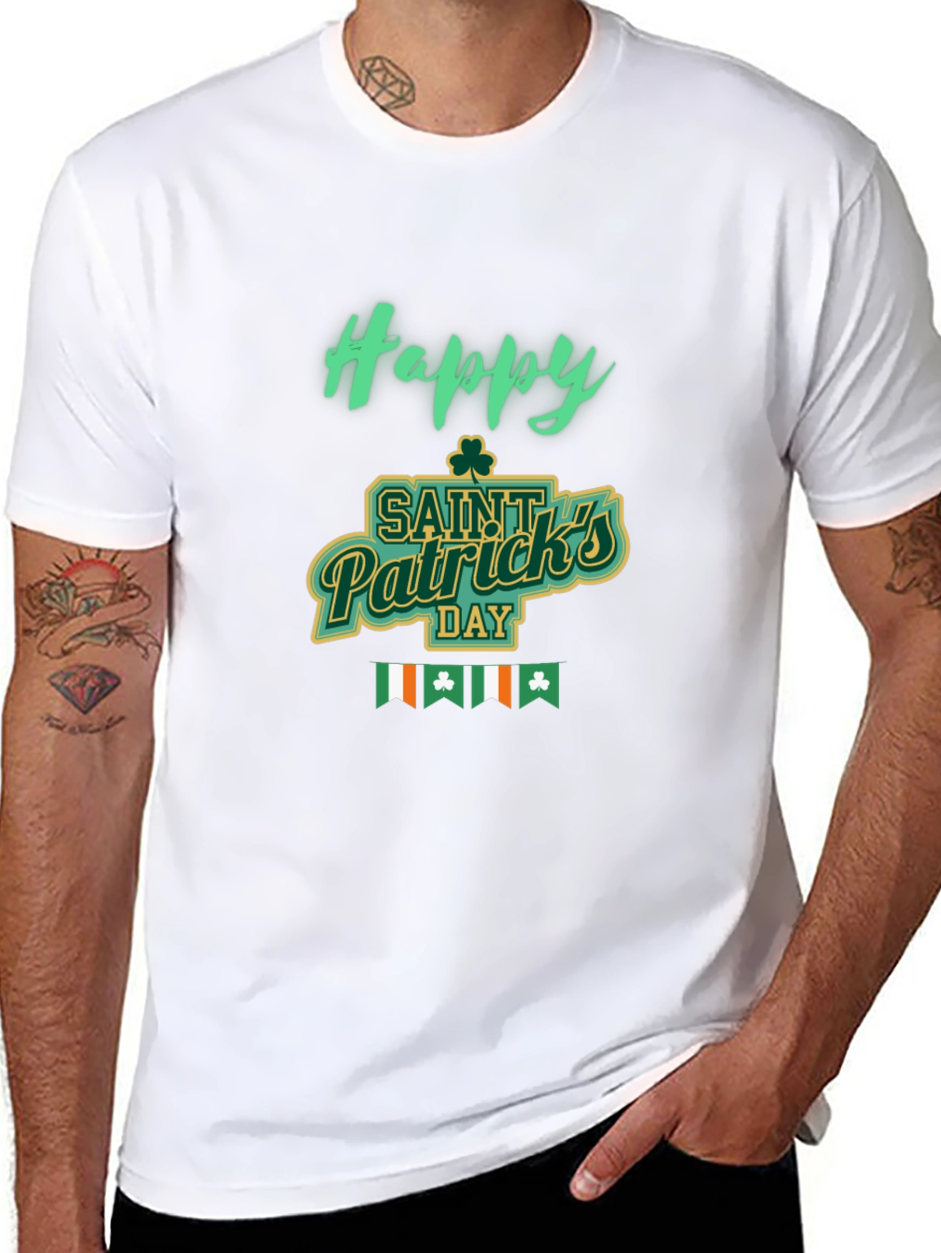 Happy Saint Patricks Day Black Tee