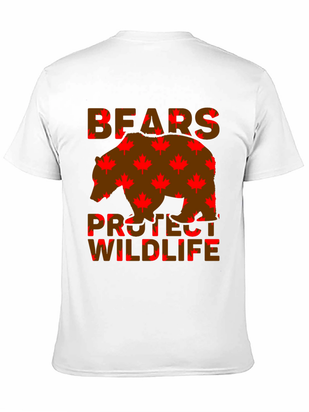 Bears Protect Wildlife Maple Leaf T-Shirt