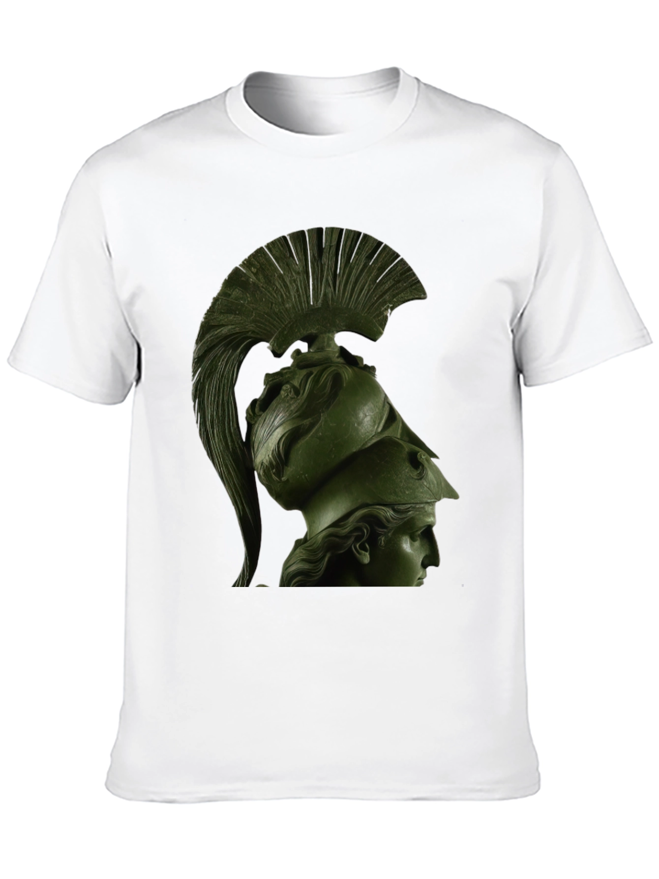 Spartan Helmet Graphic Tee - Black Cotton T-Shirt
